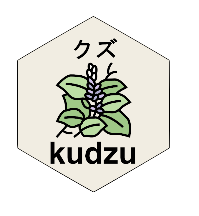 Kudzu hex sticker